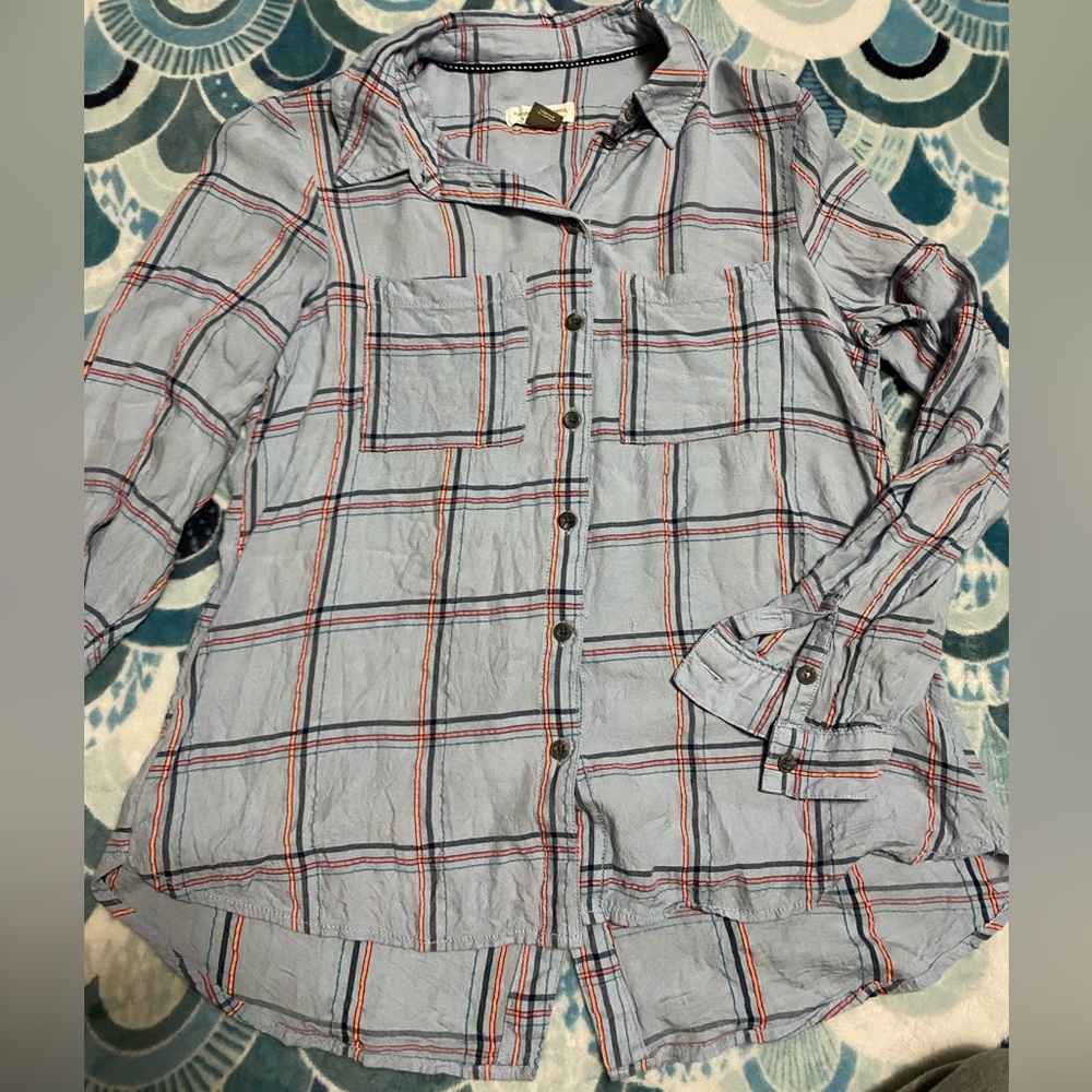 XS Pilero by Anthropologie plaid shirt